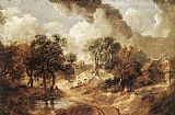 Thomas Gainsborough Canvas Paintings - Landscape in Suffolk